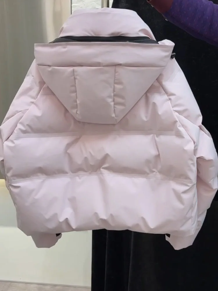Único ort rosa parka feminino para baixo jaet coreano sle casaco de inverno de alta qualidade commute sle 90% branco du para baixo enchimento