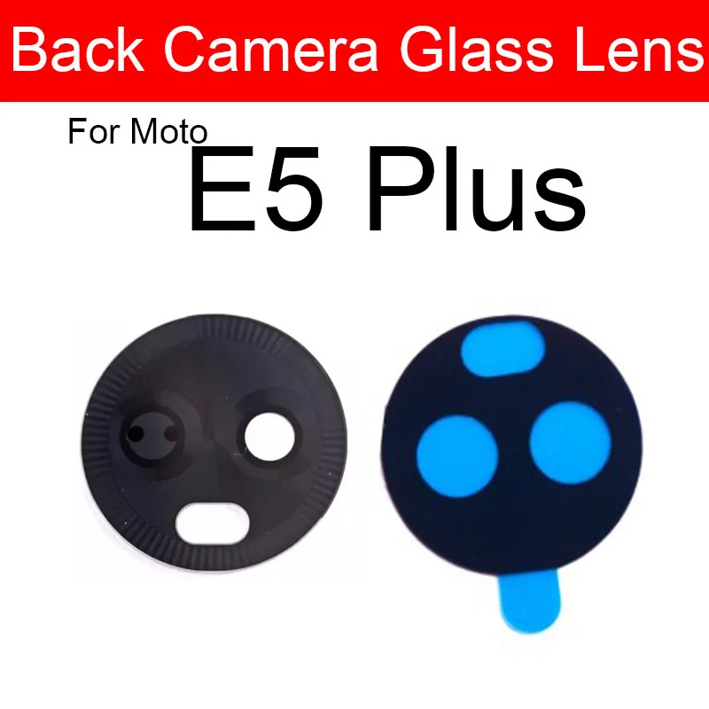 2PCS Rear Camera Glass Lens For Moto Motorola E4 E5 E6 E7i Power Play Plus X4 E6s E20 E 2020 Back Mian Camera Lens Glass Sticker