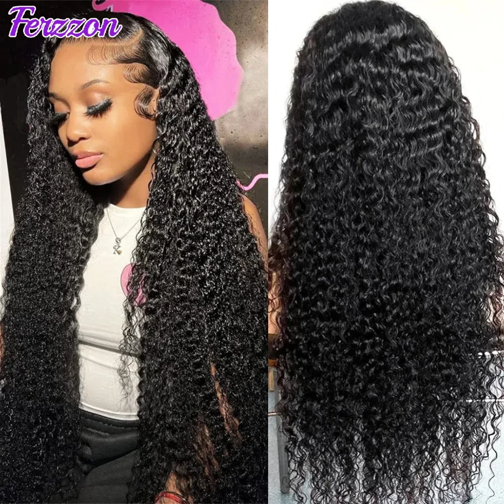 Jerry Curly 13x4 4x4 Lace Front Wigs Human Hair Pre Plucked With Baby Hair 3 Days Delivery Brazilian Hair 180 Density