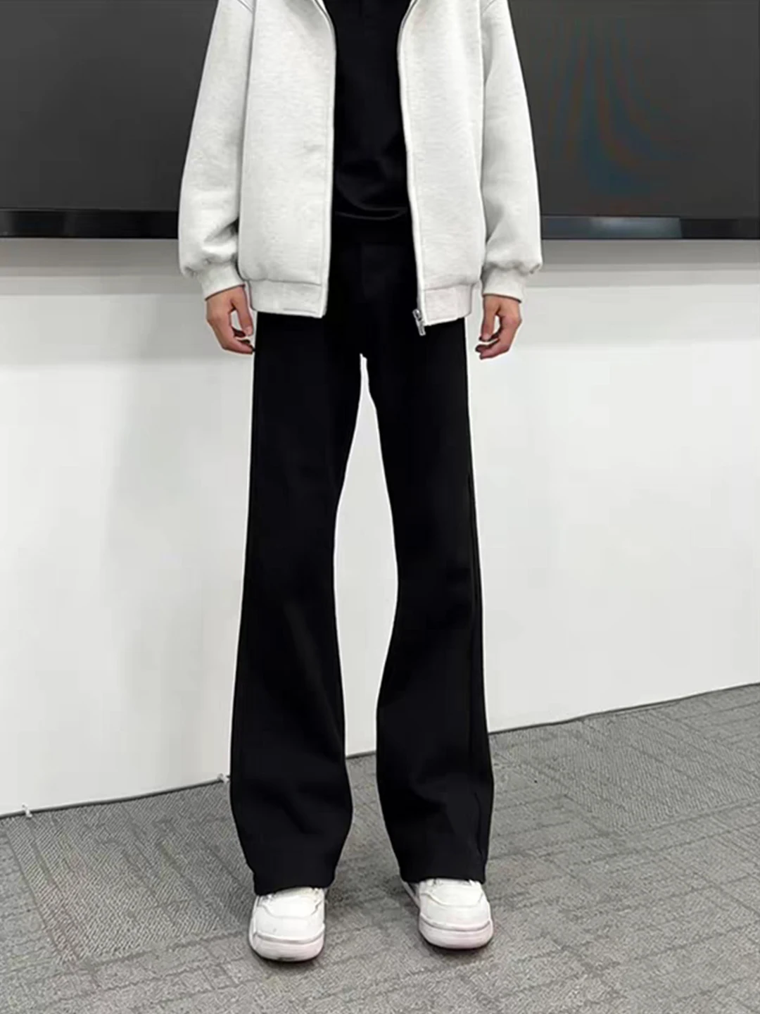 

Bla Cleanfit Straight Leg Casual Trousers Men's Spring Season Slimming Knife Pants mid Waist Youth Faion