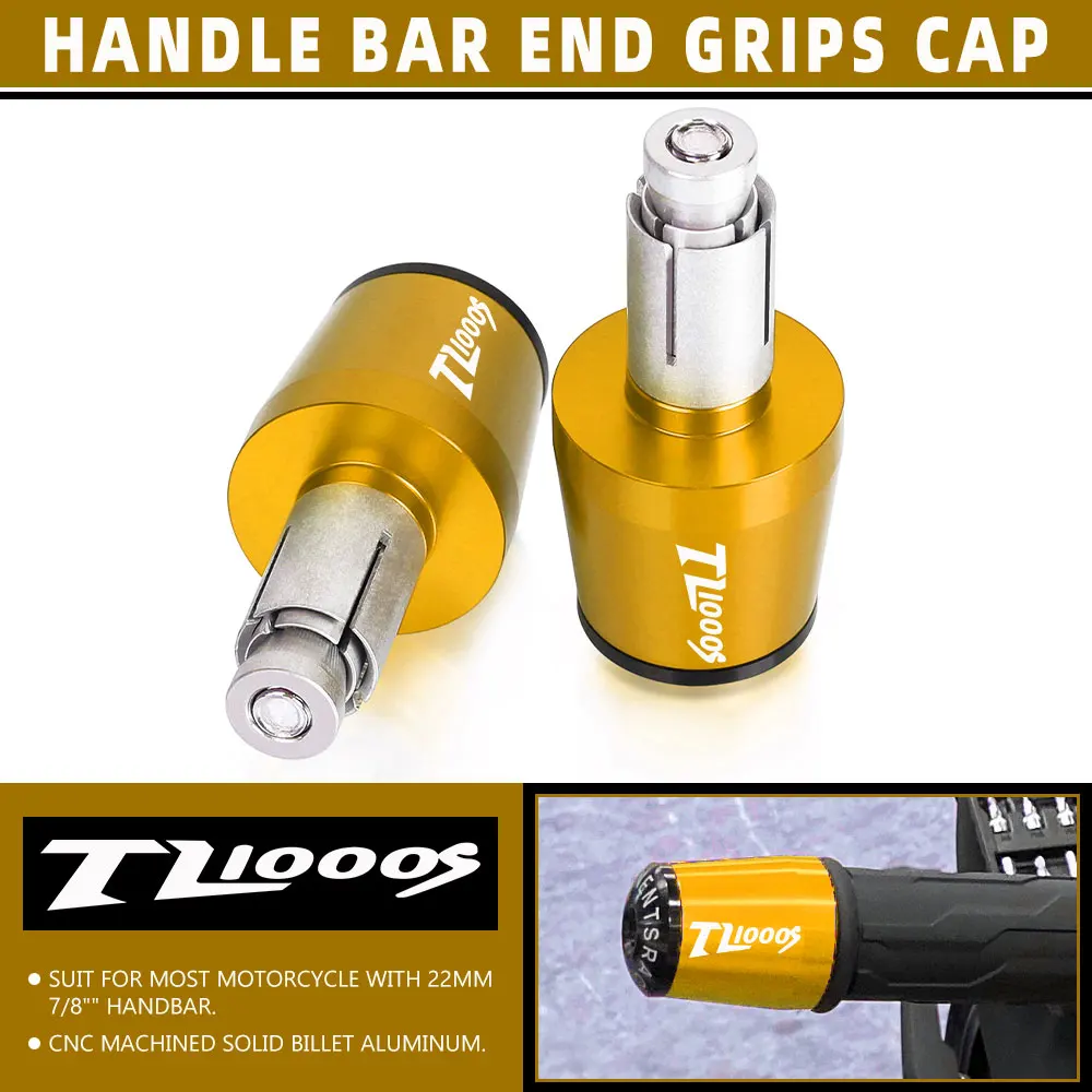 

7/8" 22mm Handlebar Grips Cap Anti Vibration Slider Plug Handle Bar Ends For SUZUKI TL1000S TL 1000 S 1997 1998 1999 2000 2001