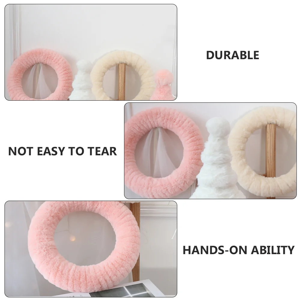 

1Pcs Christmas Wreath Wool Felt DIY Craft Unfading Round Decoration for Front Door Wall Home Party Creative Fashionable Holiday
