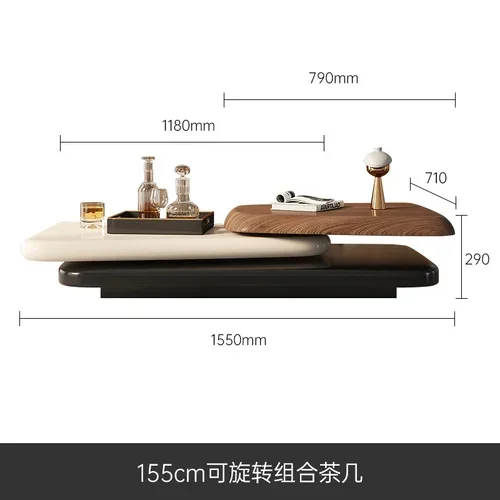 

Rotating Coffee Table Living Room Home Designer Model Italian Minimalist Special-Shaped Creative Floor Modern Minimalist