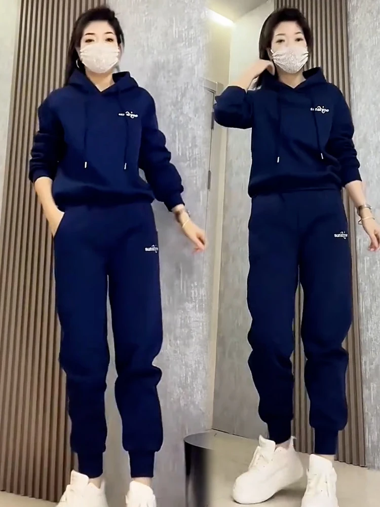 Angola Rode Casual Sportkleding Set Dames 2026 Lente Herfst Nieuwe Faion Mama Hoodie Tweedelige Set Comfortabele Lange Sve Co...