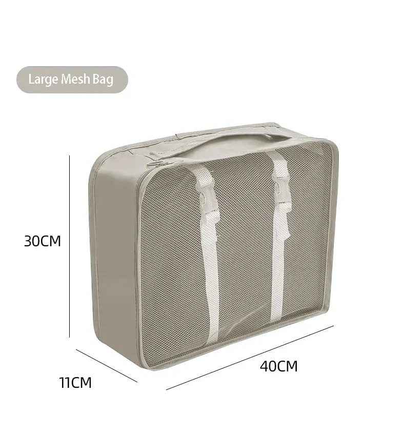 7/10 Teile/satz Reise Veranstalter Lagerung Taschen Koffer Verpackung Würfel Fällen Tragbare Kleiderschrank Gepäck Kleidung Schuh Beutel Falten – Detail 4