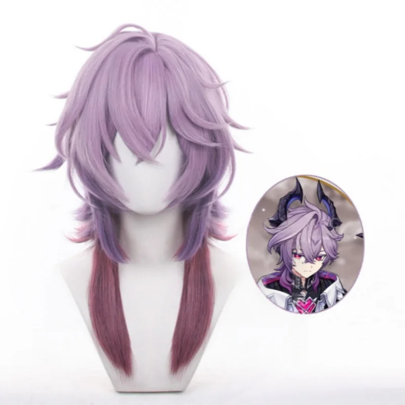 

Durin Cosplay Wig Long Purple Gradient Wig Cosplay Anime Heat Resistant Synthetic Wigs for Halloween Carnival Party Costume Hair