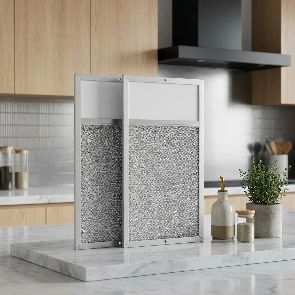 2 Pack Aluminum Replacement Filter Designed for R610027 SR610027 PM25WW Range Hood Units Supporting Grease and Smoke Reduction