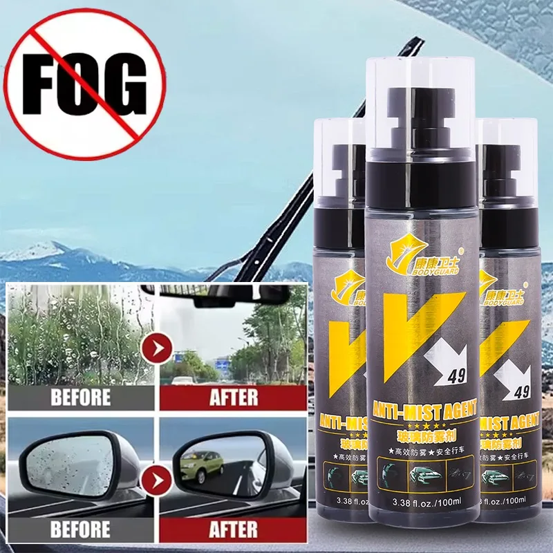 

100ml Car Anti-fog Spray Glass Antifog Coating Agents Defogger Car Windows Screens Mirror Auto Windshield Defogging Cleaner