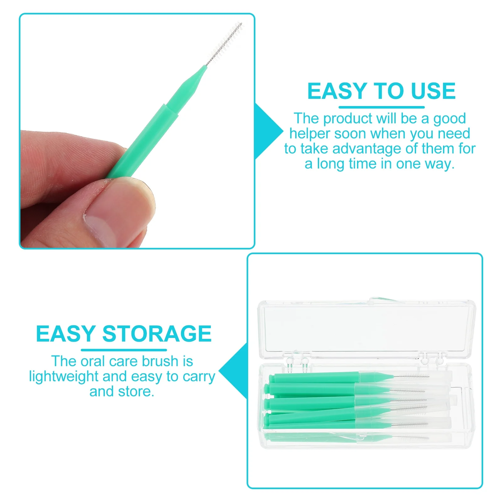 10 قطع من منظفات الأسنان المحمولة سهلة الحمل، هدية مثالية لصحة الأسنان، فرشاة أسنان بين الأسنان #6