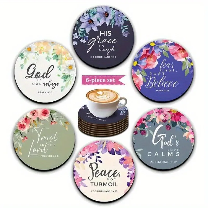Walnut Scripture Coasters 5