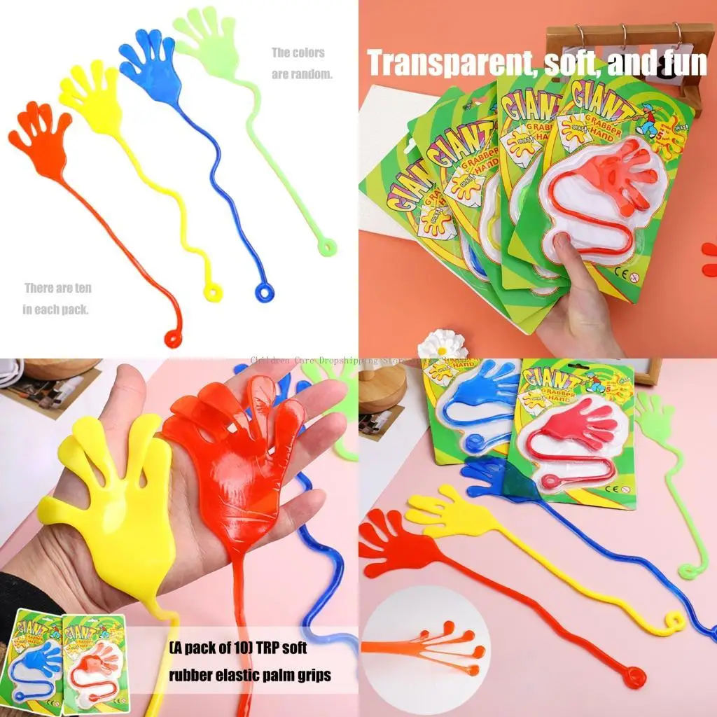 

10PCS Flexible Rubber Hand Toy Novelty Gifts For Parties Stress Relief Fun
