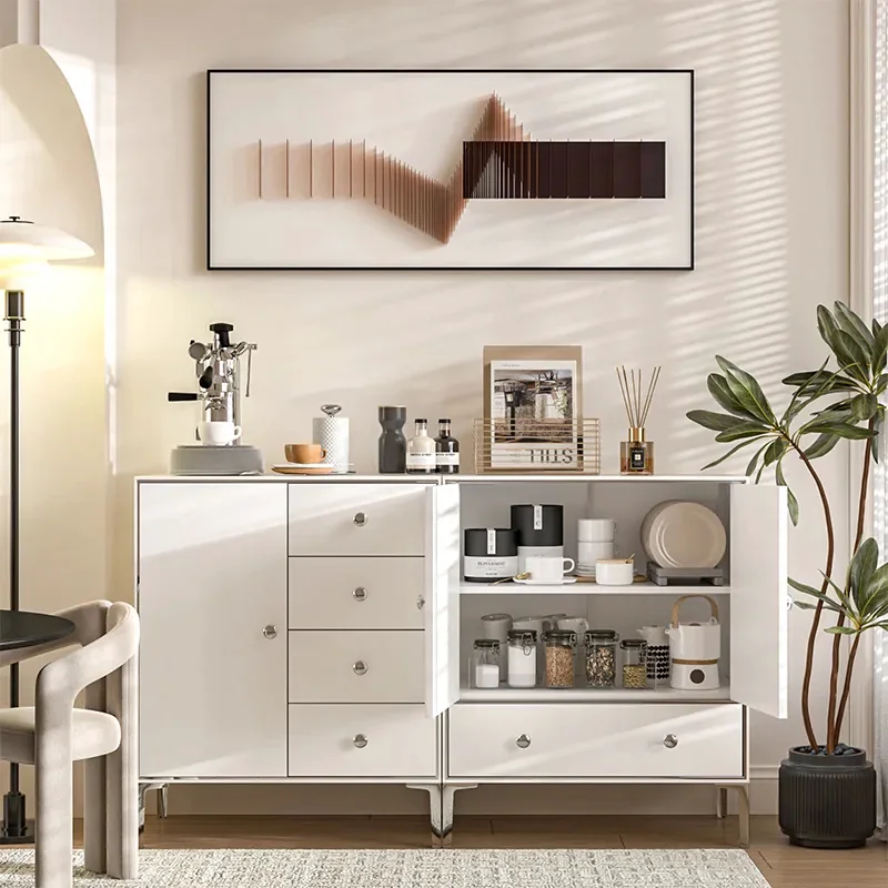 New home ins style dining side cabinet, bucket cabinet, living room multi-layer storage cabinet, stainless steel locker