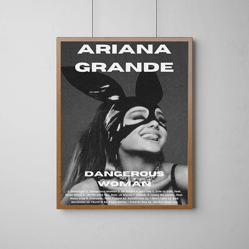 Home Decor American Pop Singer Ariana Grande Poster Wall Posters Decorative Paintings Painting Bedroom Decoration Art Mural Room