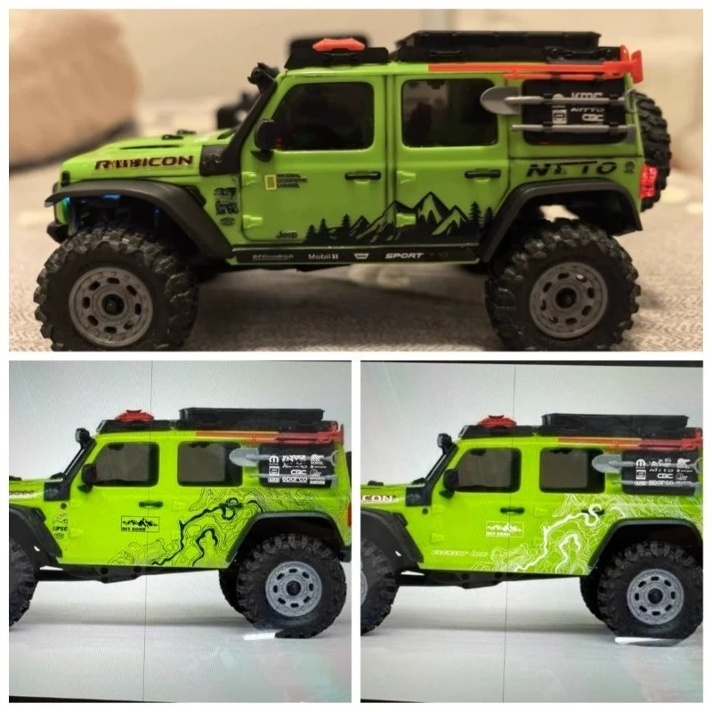 For Axial SCX30 1/30 Jeep Wrangler RC Crawler Scale Decals & Racing Graphics, Body Shell Sticker Decoration Parts Accessories