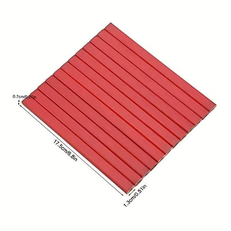 5/10pcs Woodworking Pencils Site Dedicated Marking Workers Dedicated Flat Head Pen Wood Black Octagon Red Square Drawing Lines