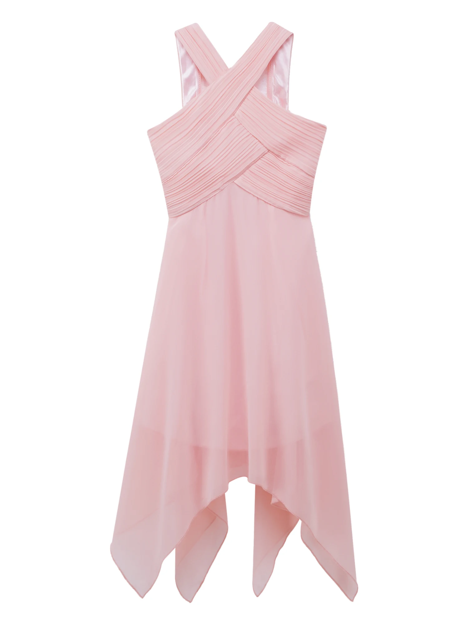 Elegante vestito in Chiffon per ragazze bambini senza maniche balletto lirico costumi da ballo per sala da ballo per la festa di compleanno della comunione serale