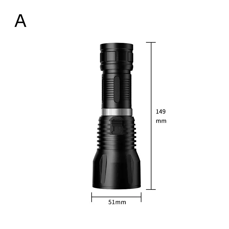 COBA-Lampe de poche de plongée LED haute puissance portable, lampe aste IP68, lanterne extérieure, lumière de recherche, batterie 26650