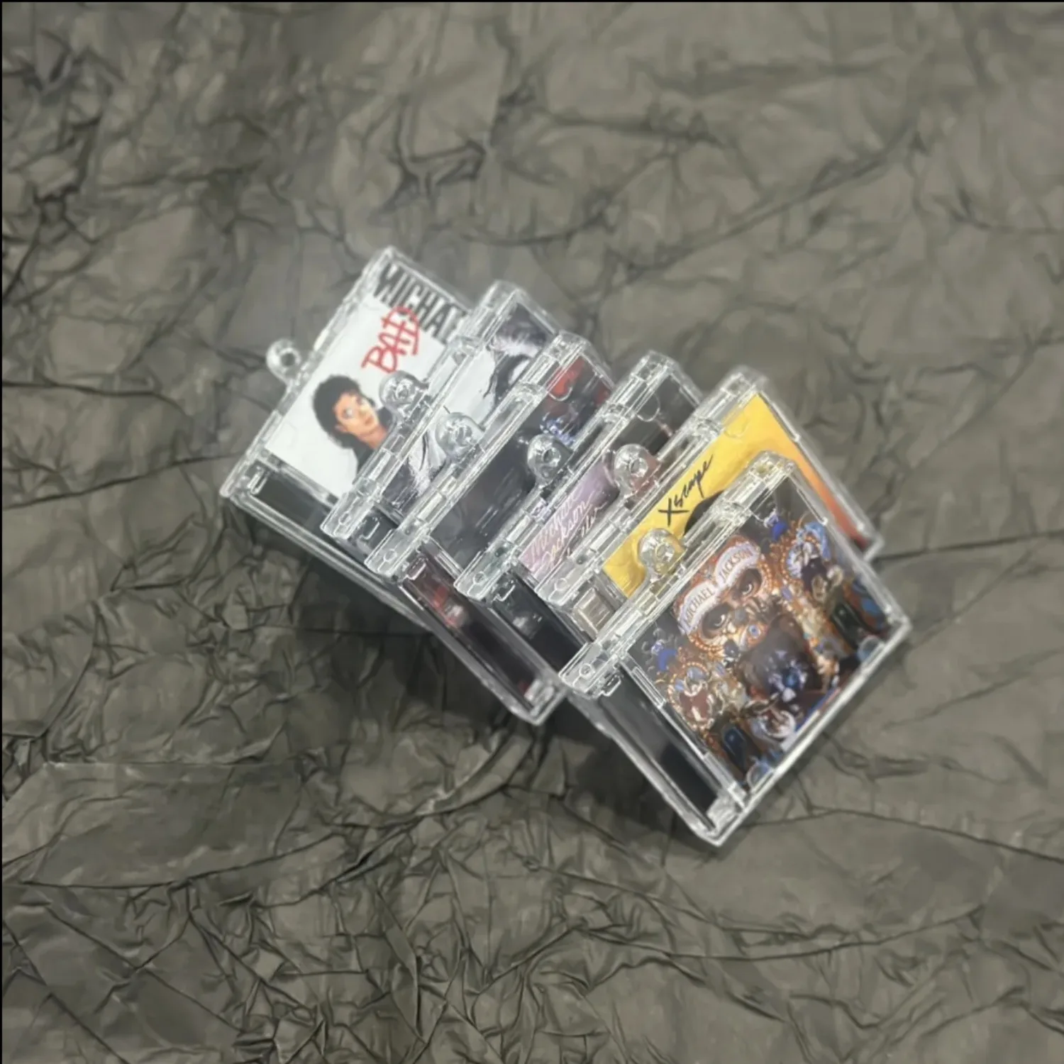 

Mini CD Album Shaped Keychain High-Transparent Acrylic Material Creative Music Themed Bag Charm Accessory