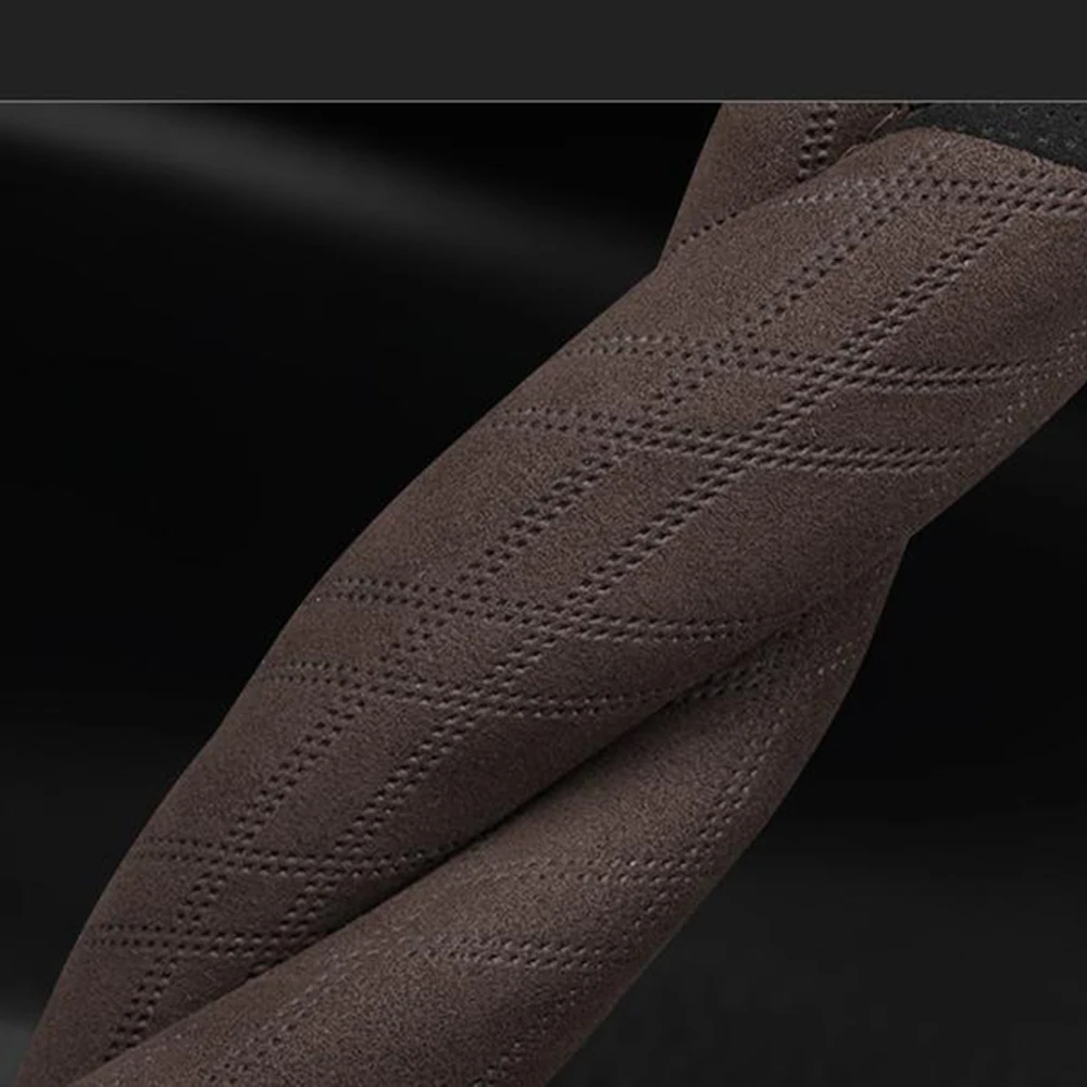 For Changan AVATR 11 2023 Suede black Car Steering Wheel Cover Interior Protection Decoration Automobile Accessories