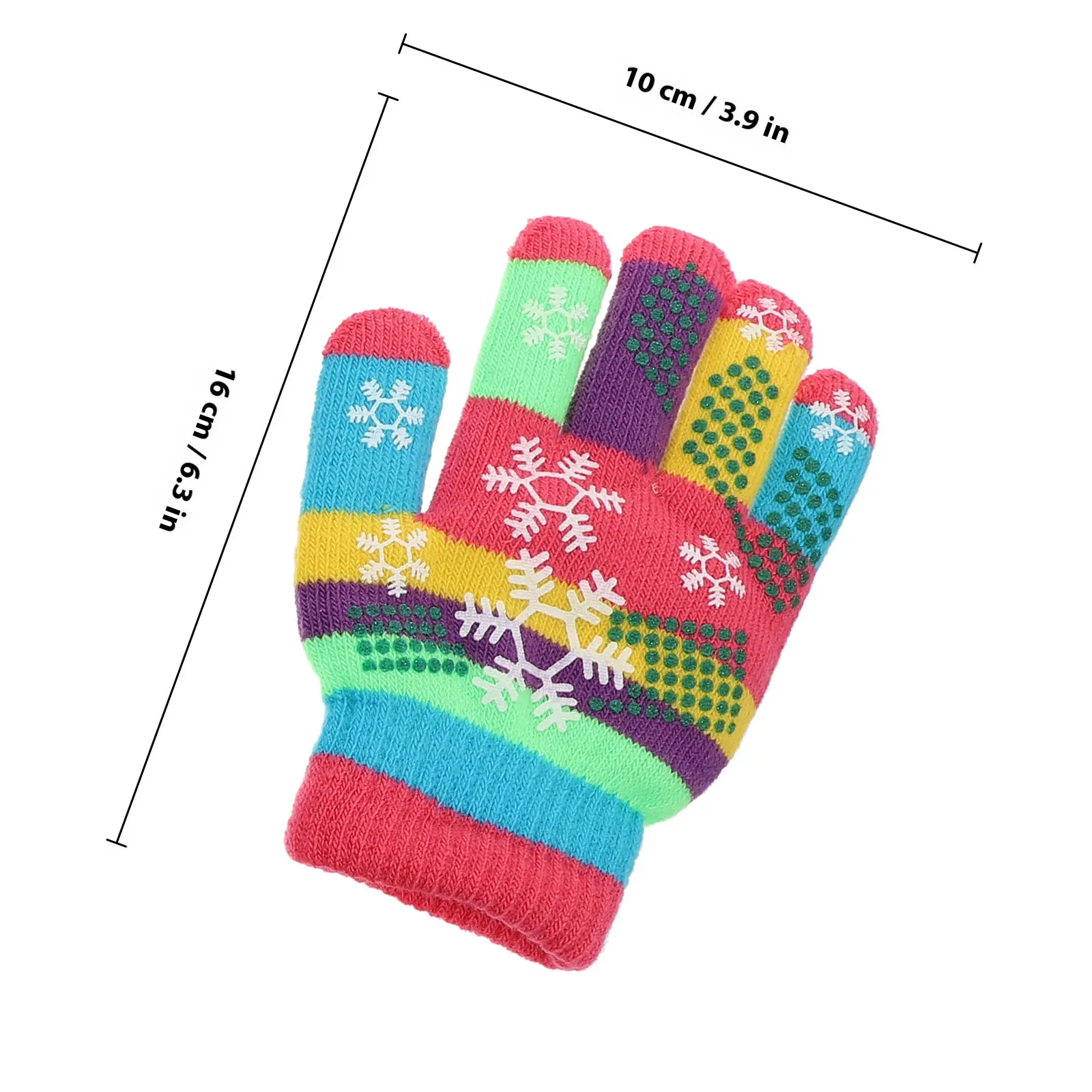 6Pairs Warm Gloves Winter Mittens Simple Fashion Design Bright Colors for Skiing Climbing Hiking Party Everyday Wear