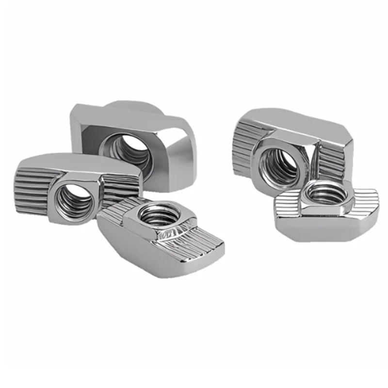 10pcs/lot M3 M4 M5 M6 M8 Thread T Nut EU Standard Drop In T-Slot Carbon Steel for 2020 3030 4040 4545 Series Aluminum Profiles