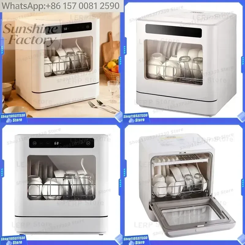 Portable Kitchen Dishwasher 5L Built-in Water Tank 6 Modes Countertop Compact Mini Dishwasher NHD01006