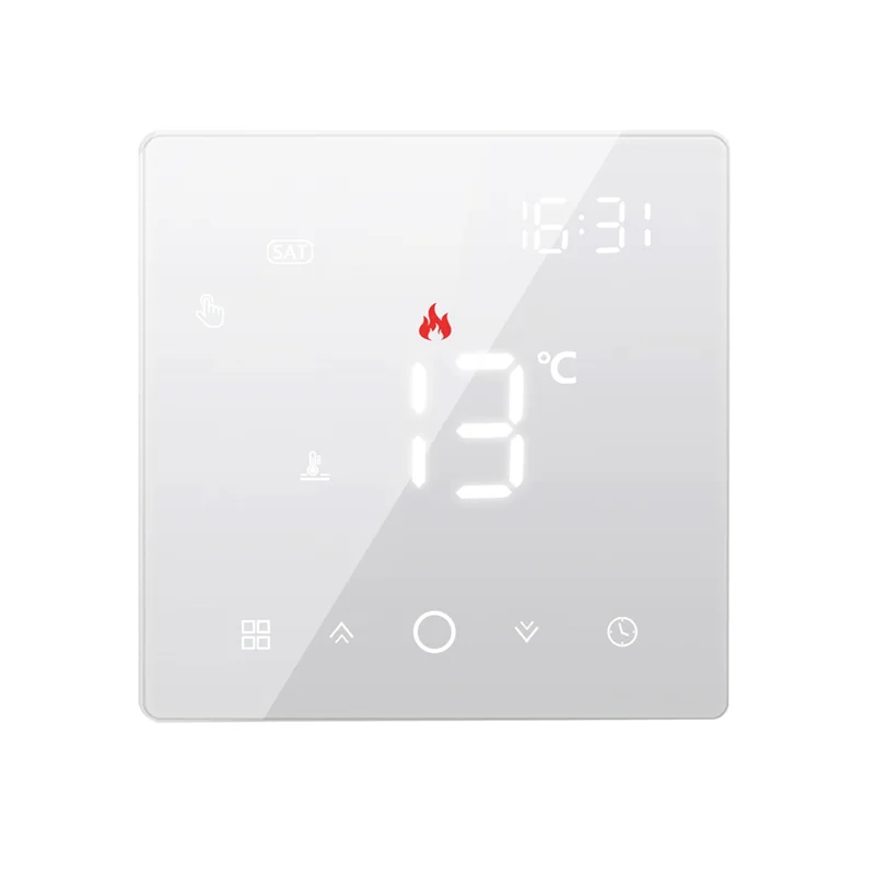 

Умный термостат ABGI-Tuya Wi-Fi, светодиодный сенсорный экран, мобильное приложение, управление телефоном, светодиодный подогрев пола, водяное отопление, электрическое отопление, система