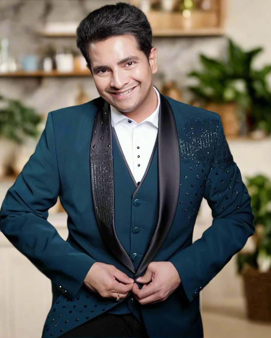 زي أوم الرجال الدعاوى مع السراويل 3 قطع الخرز يزين السترة سليم صالح الزفاف الذكور العريس حفلة موسيقية رسمية البدلات الرسمية مخصصة