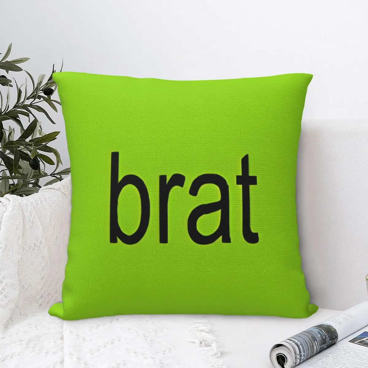 Brat - Charli Xcx Square Pillow Case Cushions for Sofa Club Classics Pop Music Album Customized Cushion Covers