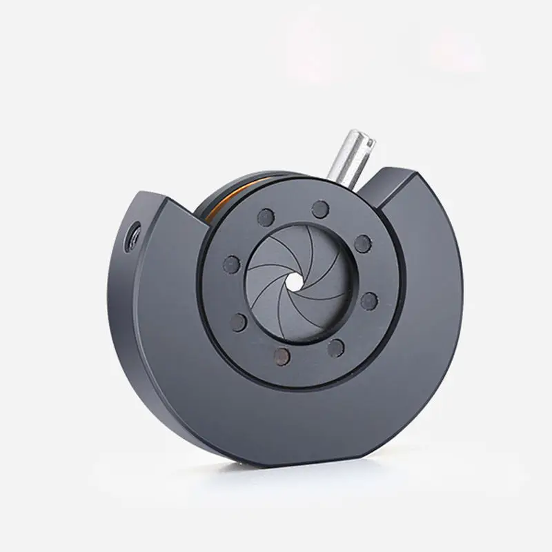 0.5-7.5mm Zoom Optical Adjustable Variable Aperture Manual Iris Diaphragm for Laser Laboratory with 8 Blades M4 Bracket