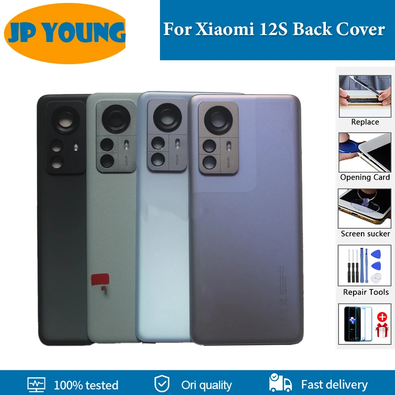 

AAA+ quality Back Cover For Xiaomi 12S Back Battery Cover 2206123SC Rear Housing Door Case Replace Parts For Mi 12s Back Glass