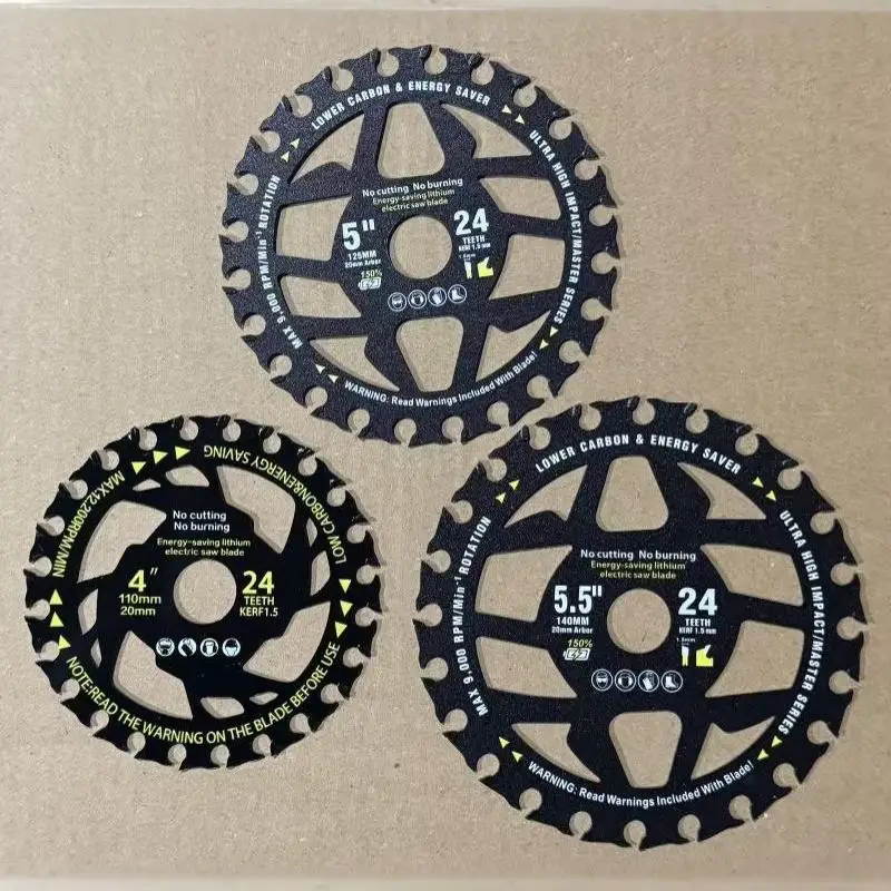 #1PC 110/125/140mm Impact Resistance Lithium Electric Saw Blades For Solid Wood Multi Layer Board Fast Cutting