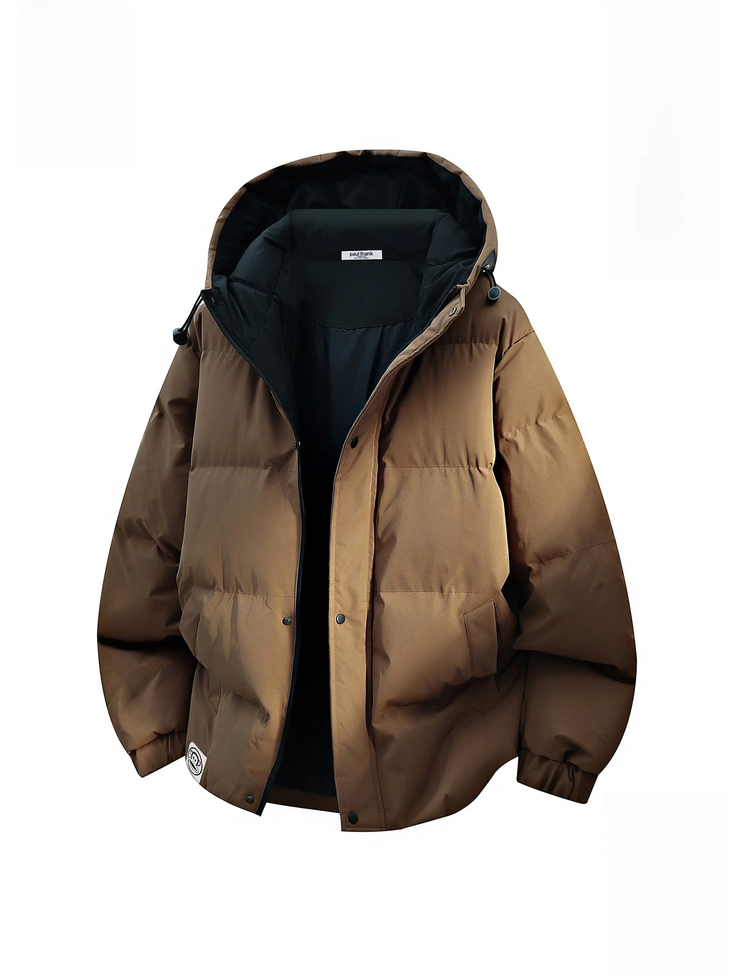 

Paulfrank Winter Thiened Warm Cotton Jaet Men's Loose Casual Versatile Bread Youth ular Polyester Fiber Hooded Coat