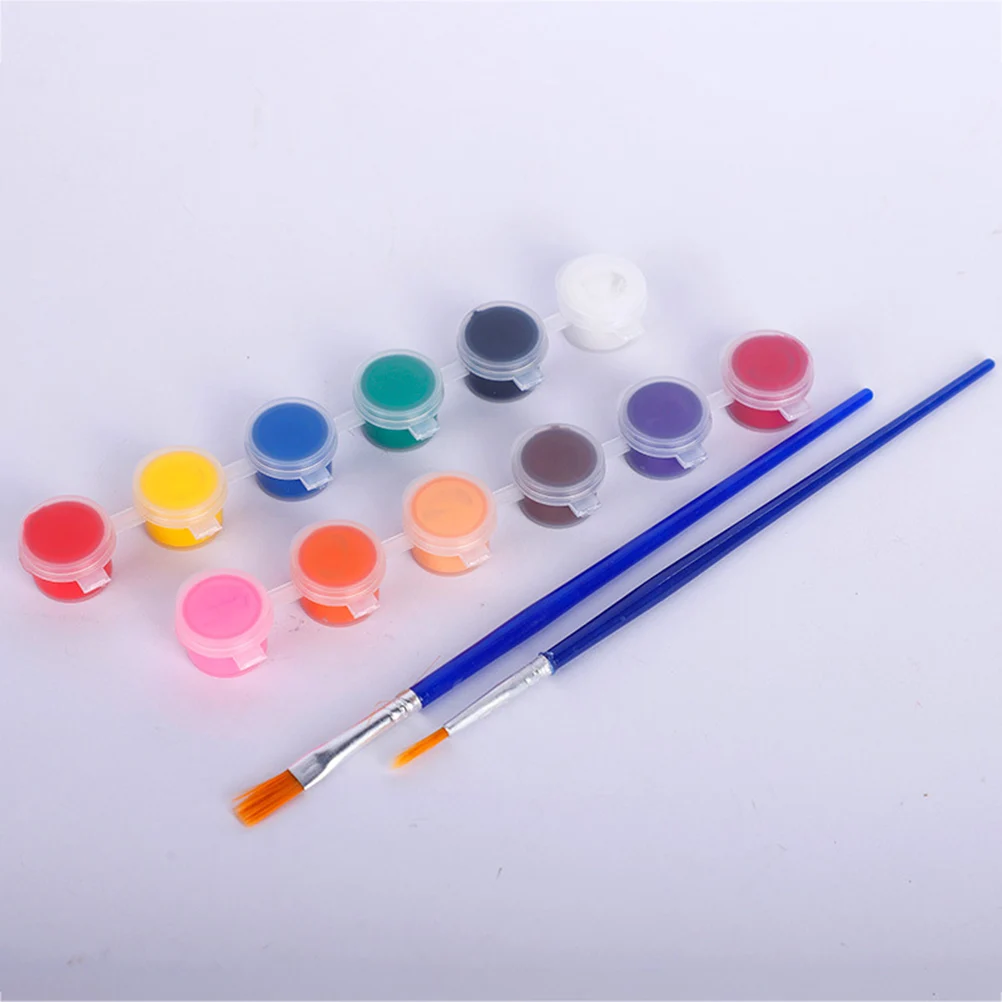 

42Pcs 36Colors Acrylic Paint Set Kids Drawing Supplies Safe EcoFriendly NonFading Colorful Pigments And Brushes For Children