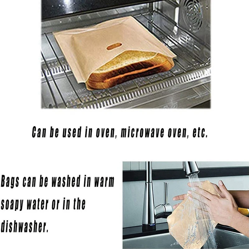 Sacs réutilisables antiadhésifs pour grille-pain, réutilisables, degré de chaleur, faciles à nettoyer, 40 pièces