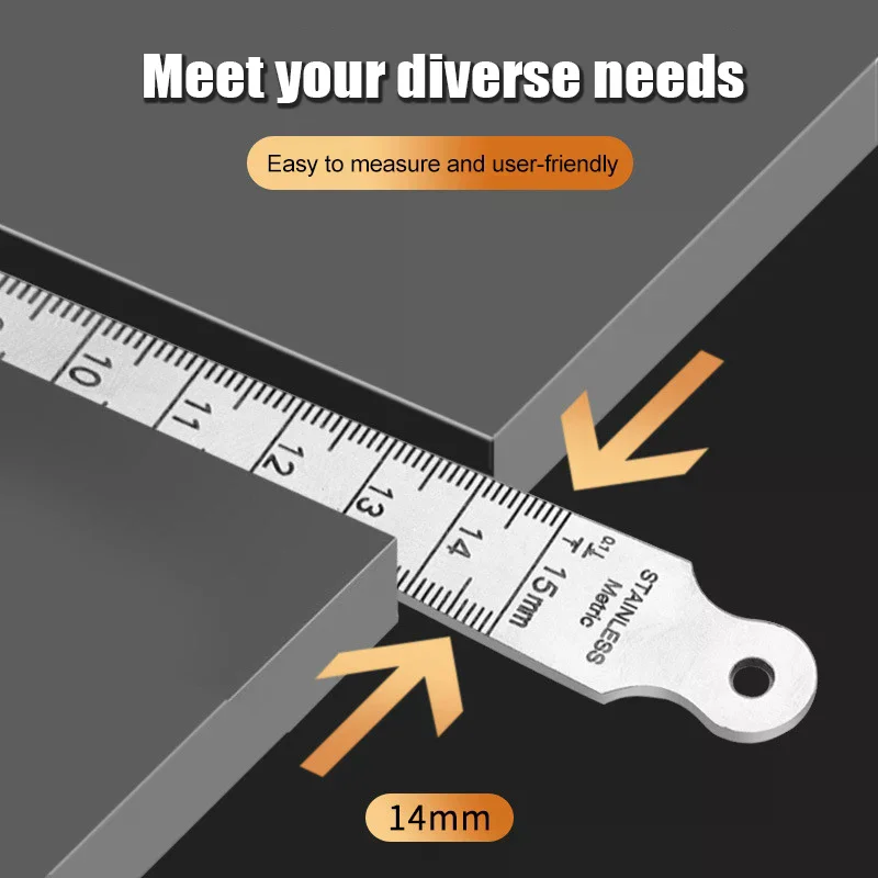 1-15mm Stainless Steel Taper Gauge Feeler Inner Diameter Ruler Gap Hole Measuring Tool
