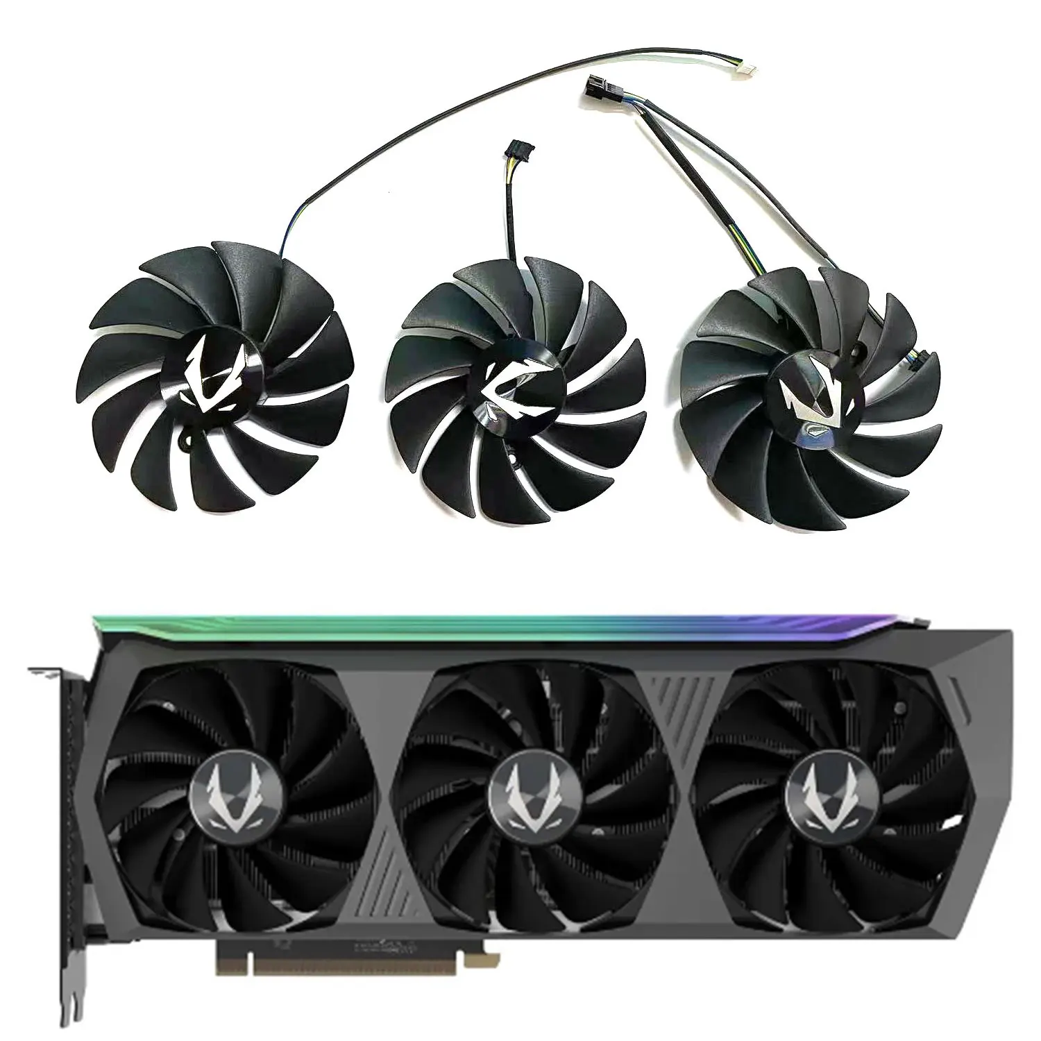 

GA92S2U CF9015H12S 4PIN GPU RTX3080 RTX3090 cooling fan，For Zotac RTX 3070Ti 3080 3080TI 3090 Trinity Oc Video card cooling fan