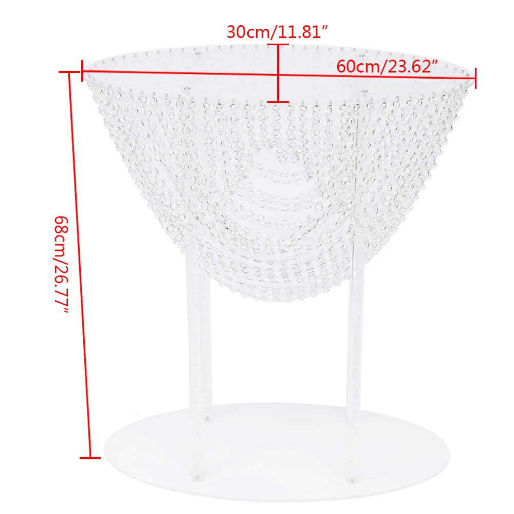 2pcs Tall  Gold Wedding Acrylic Flower Stand Clear Vase Stand Wedding Tabletop Crystal Stand Backdrop USA