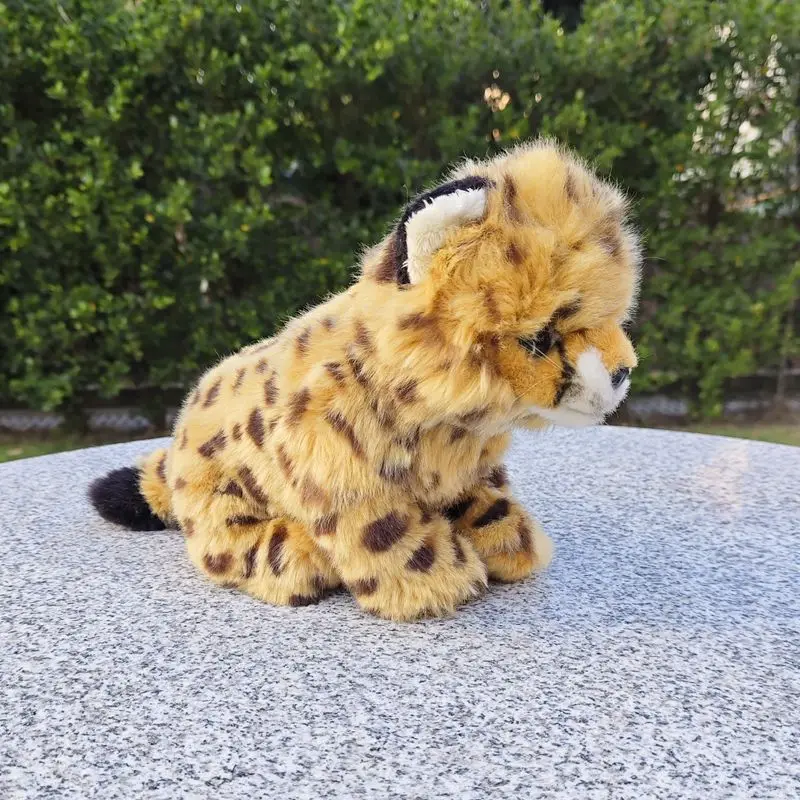 Cute Cartoon Leopard Plush Toy Doll Super Cute Little Cheetah Doll Lifelike Animals Simulation Stuffed Doll Kawaii Toy Gifts