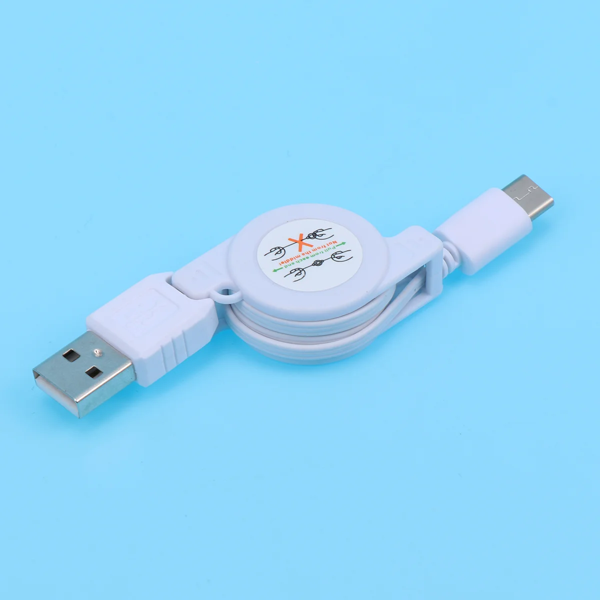 

USB 3.1 Portable Retractable Type-C Fast Charging Cable Data Transfer Cord for Phones Retractable Charging Cable