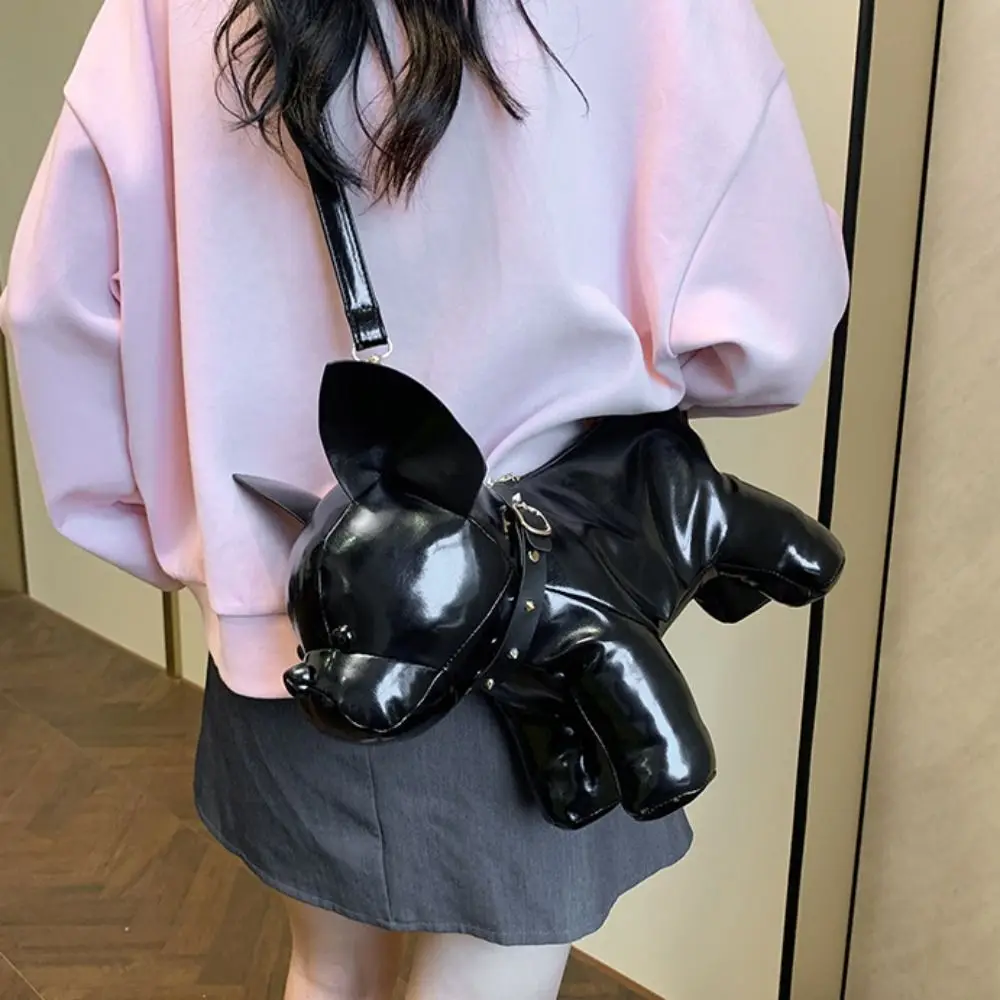 

Bulldog Shape Bulldog Dog Bag Three-dimensional Pu Leather Animals Shoulder Bag Handbag Cute Cartoon Crossbody Bag Outdoor