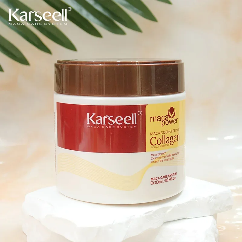 Deep Repair Collagen Hair Mask with Argan Oil for All Hair Types (16.90 Oz/500ml), Ideal for Dry Damaged Hair.