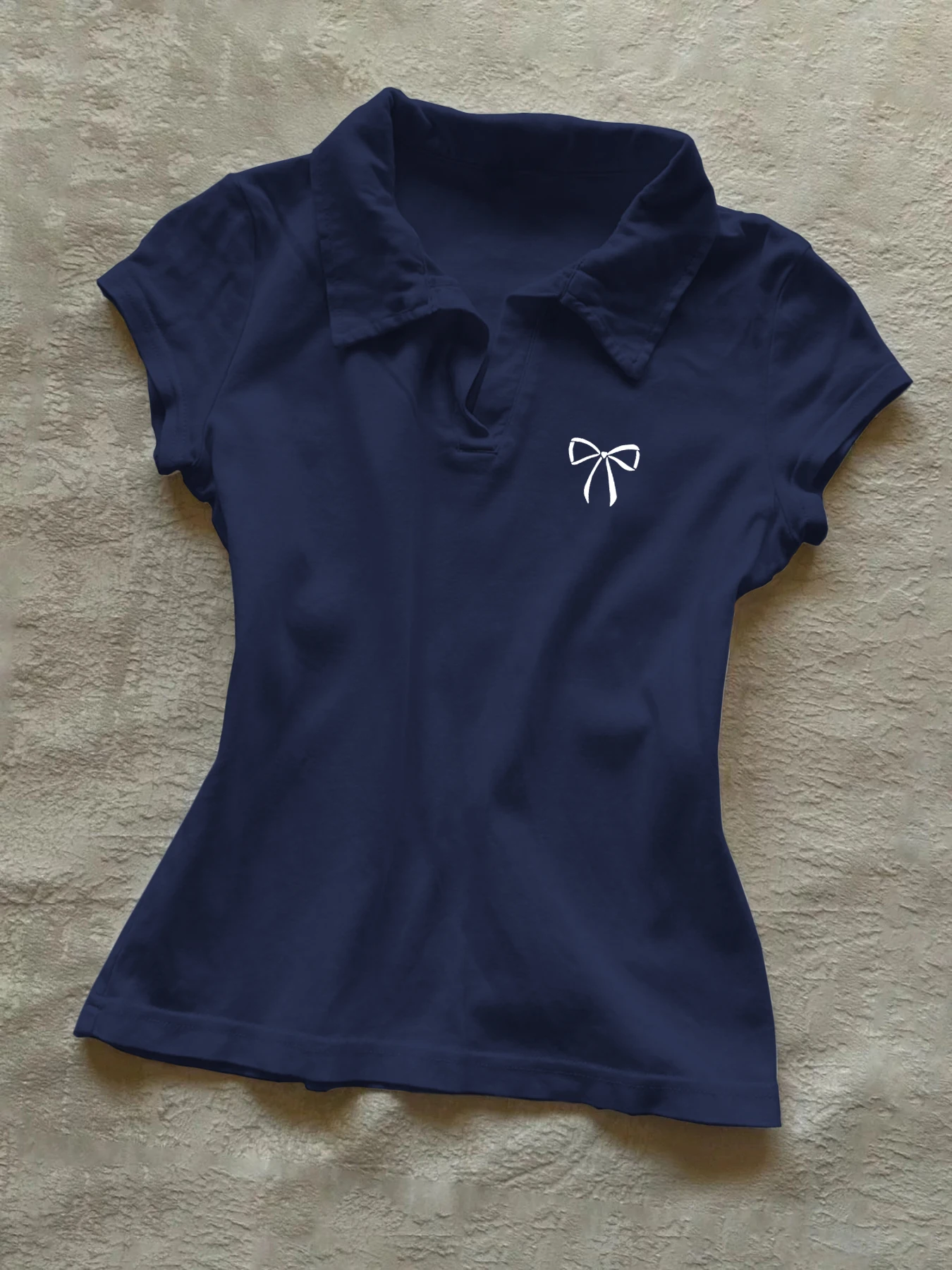 Amazing summer Women's slim polo with small V-neck and short sleeves is easy and fashionable this is what you really need