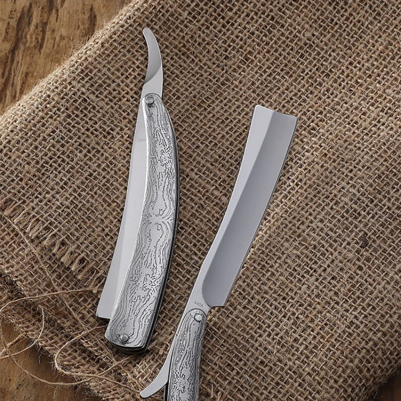 Large Size Stainless Steel Straight Razor for Men Traditional Sharp Manual Shaving Razor Beard And Facial Hair Remover Tool view 3