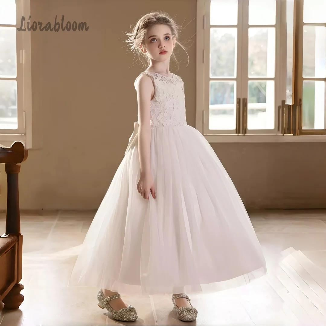 

Girls' Formal Wear Lace Flower Girl Dresses Tulle Dresses Women's Wedding Party Attire Dress свадебное платье