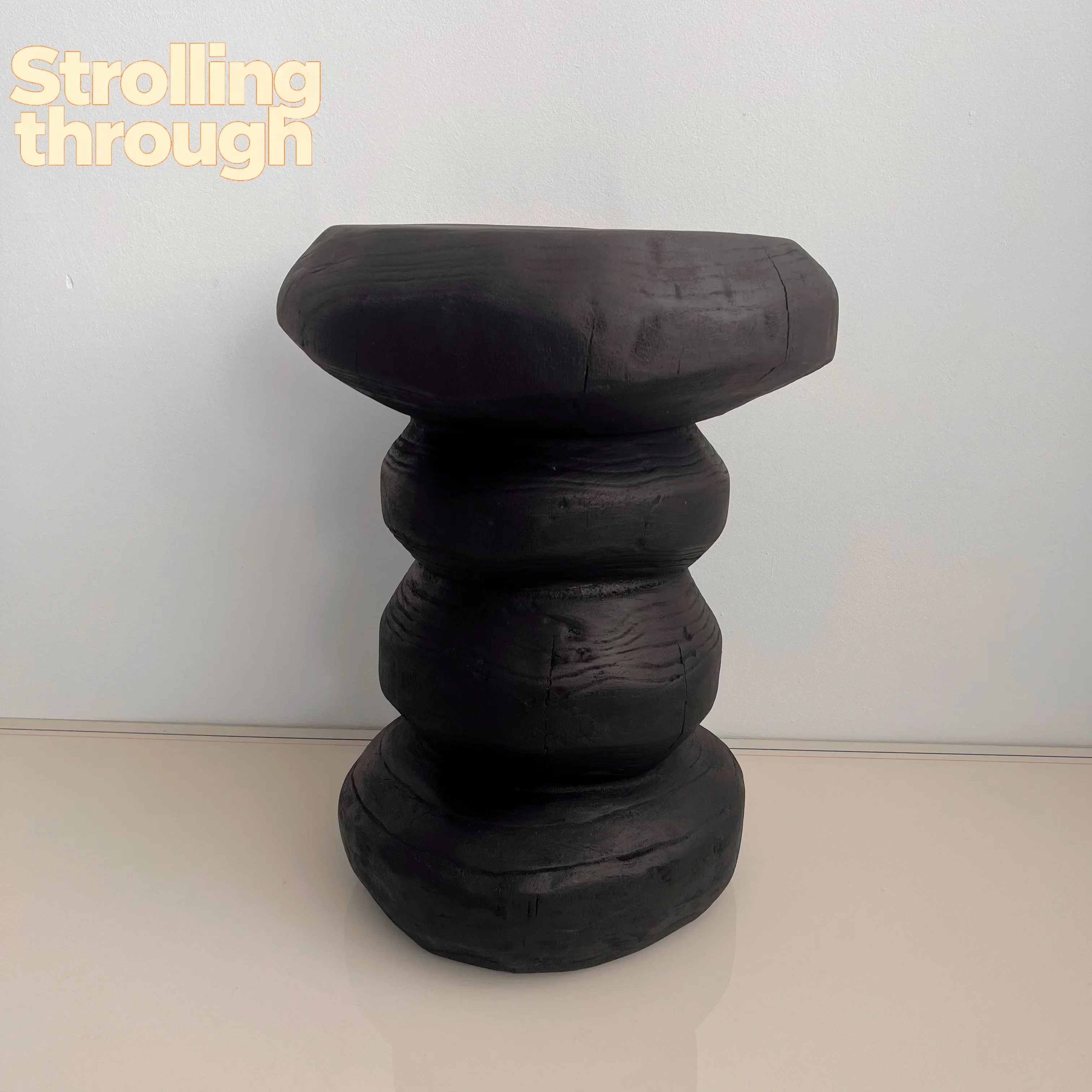 

Креативный табурет для обуви из массива дерева с резьбой, в стиле Ваби-Саби, из натурального бревна, прикроватный столик, угловой столик, декор для дома, уникальный декор для интерьера