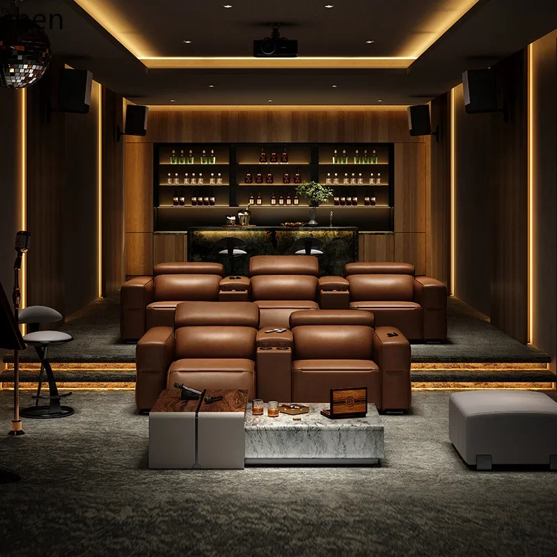 DSA  sofa whole house with design electric function new villa home theater sofa