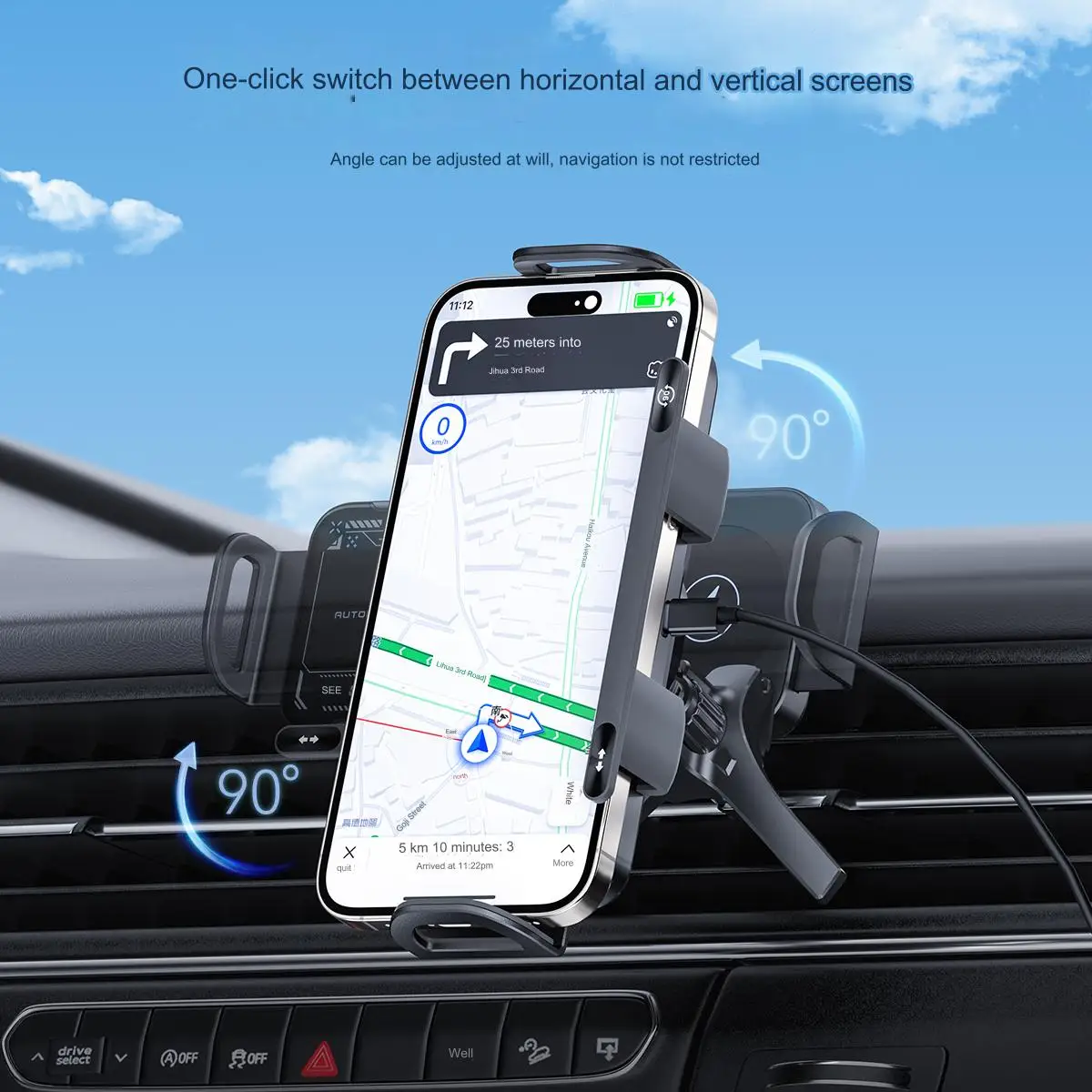 2026 New Car Air Vent Magnetic Wireless Charger Mount, Auto Alignment Anti-Shake Fast Charge, Universal for Foldable Smartphones