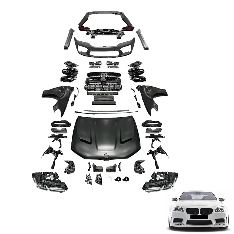 OUYE  for  5 Series F10 up G30 CS Hood Fender Front Rear Bumper Lip M5 Full Conversion Body Kit