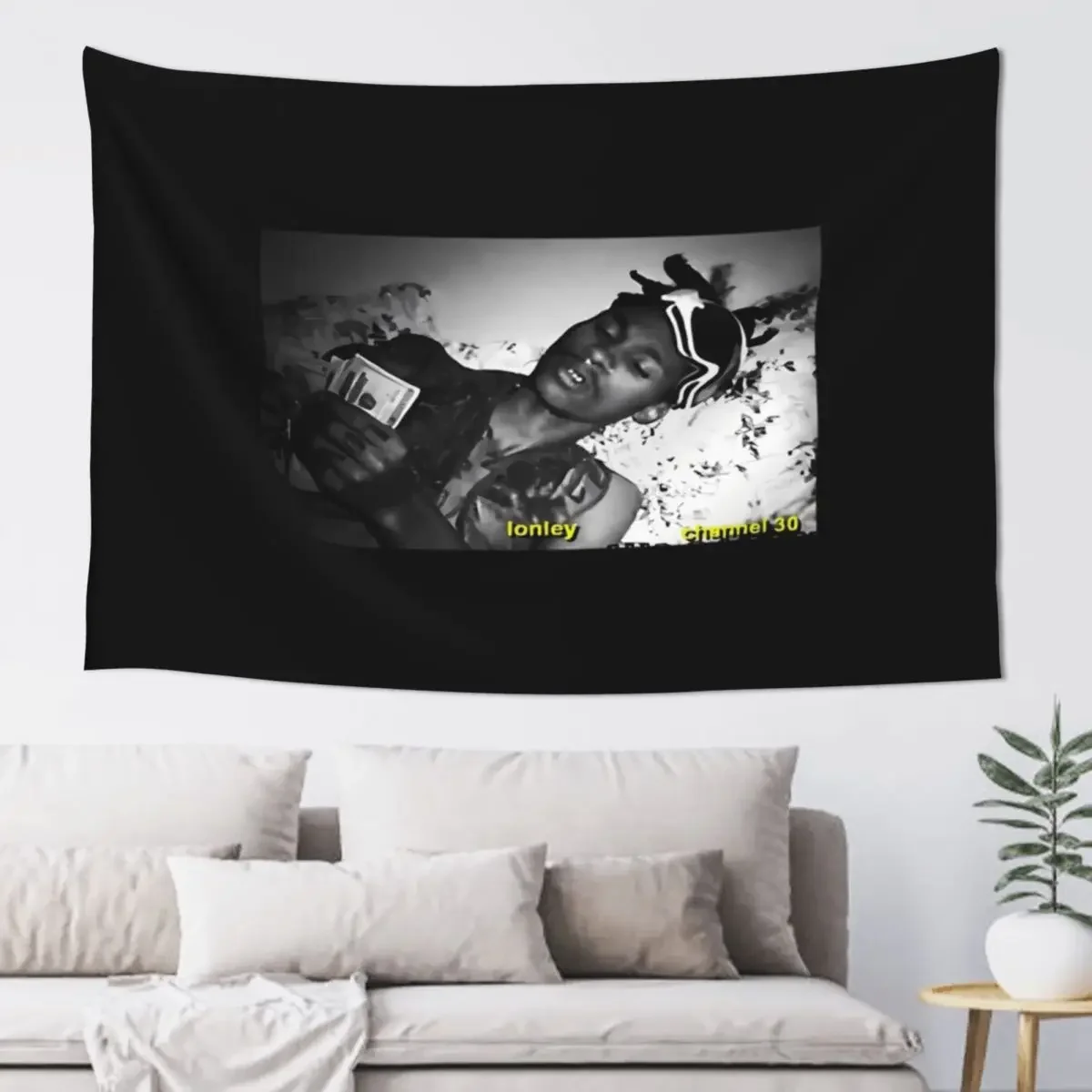 Black kray lonely Tapestry Luxury Living Room Decoration Wallpaper Bedroom Wall Decor Tapestry